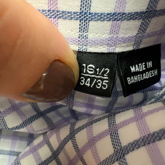 Hugo Boss Sharp Fit Checkered Multicolor Button Up Dress Shirt Mens Size 34/35 - Picture 9 of 12